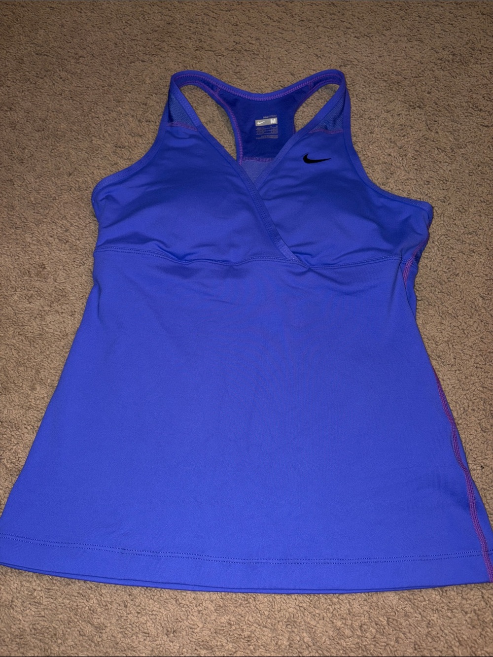 Nike Fit Dry Crossover V Neck Racerback Court Victory Purple/Pink Rise  8/10
